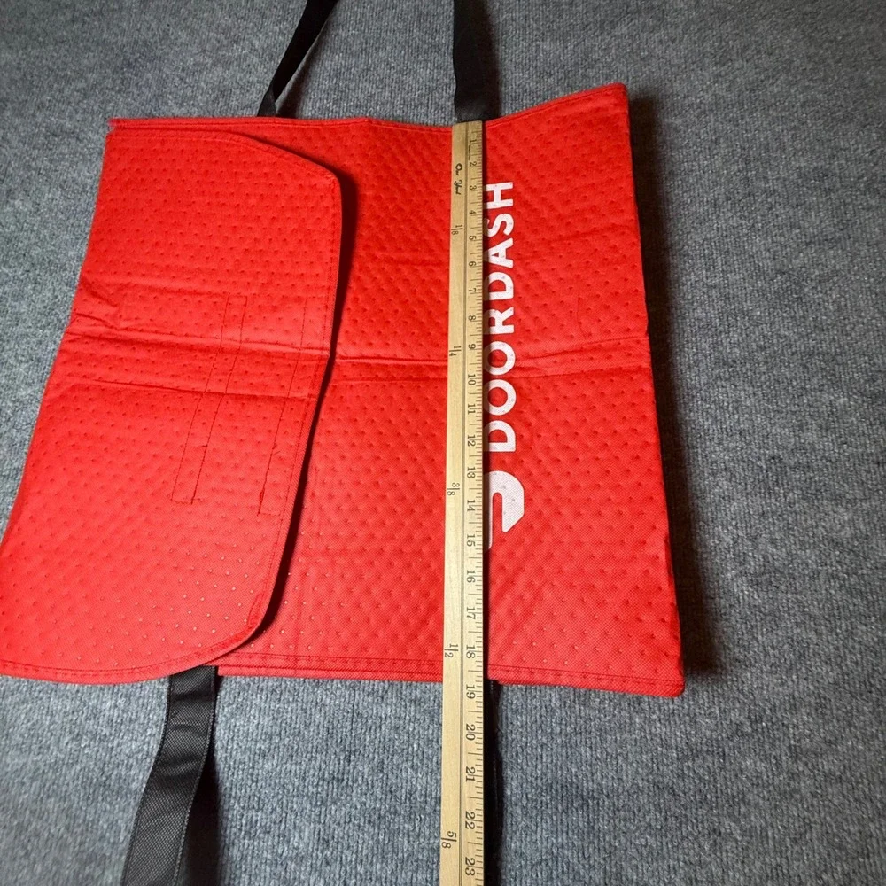 DoorDash Insulated Food Delivery Bag Red‎ Collapsible Thermal Bag